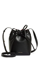 Mansur Gavriel Mini Leather Bucket Bag in Black/Flamma at Nordstrom