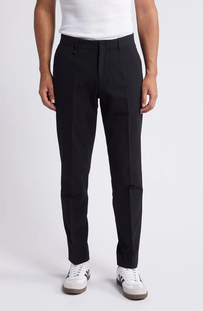 Wax London Alp Smart Seersucker Pants Black at Nordstrom, X R