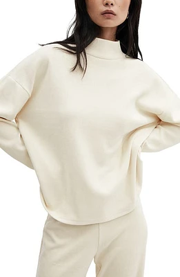 MANGO Mock Neck Sweater in Ecru at Nordstrom, Size Medium