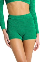 bond-eye Dom High Waist Swim Shorts in Emerald Tiger at Nordstrom