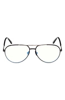 TOM FORD 57mm Blue Light Blocking Glasses in Shiny Black at Nordstrom