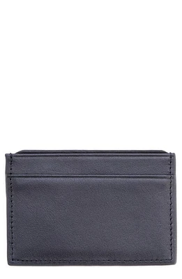 ROYCE New York RFID Leather Card Case in Navy Blue at Nordstrom