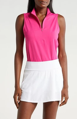 Tommy Bahama Aubrey Sleeveless Half Zip Top Glowing Azalea at Nordstrom,