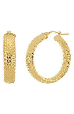 Bony Levy 14K Gold Textured Hoop Earrings in 14K Yellow Gold at Nordstrom