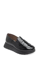 Wonders Kiltie Platform Loafer Textured Patent at Nordstrom,