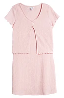 Love, Fire Kids' Short Sleeve Cardigan & A-Line Dress Set at Nordstrom,