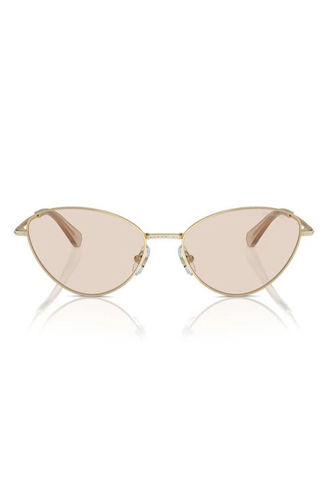 Swarovski 58mm Cat Eye Sunglasses in Pale Gold at Nordstrom