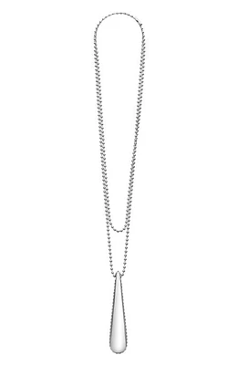 LAGOS Signature Caviar Long Teardrop Pendant Necklace in Silver at Nordstrom