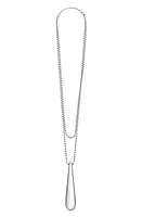 LAGOS Signature Caviar Long Teardrop Pendant Necklace in Silver at Nordstrom