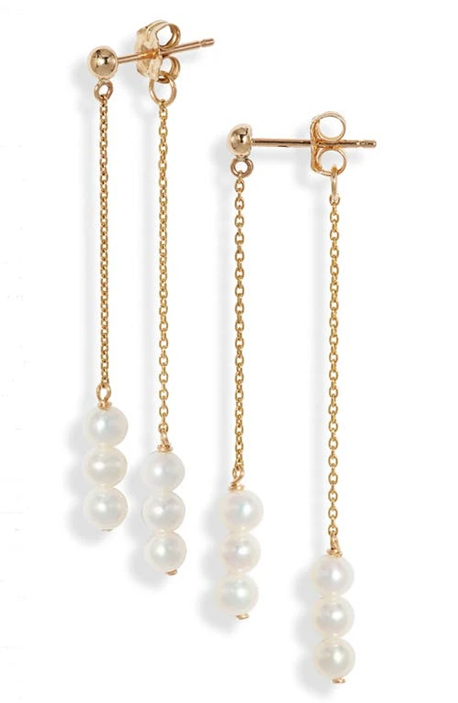 Poppy Finch Cultured Pearl Ear Jackets in Gold at Nordstrom