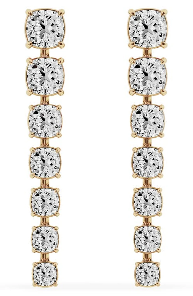 Jennifer Fisher 18K Gold Cushion Cut Lab Created Diamond Dangler Drop Earrings - 6.62 ctw in 18K Yellow Gold at Nordstrom