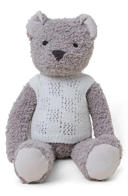 barefoot dreams CozyChic Bear Buddie Stuffed Animal in Taupe-Cream at Nordstrom