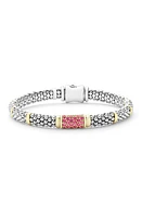 LAGOS Sapphire Caviar Bead Bracelet in Silver Gold Sapphire at Nordstrom