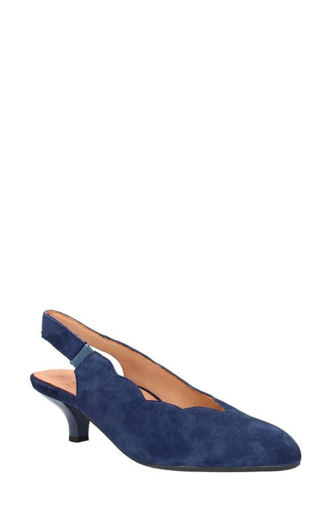 L'Amour des Pieds Hulda Kitten Heel Slingback Pump Navy at Nordstrom,