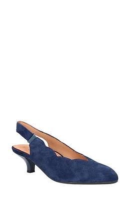 L'Amour des Pieds Hulda Kitten Heel Slingback Pump Navy at Nordstrom,