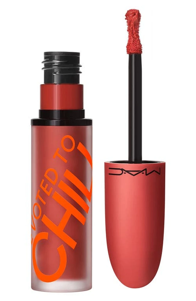 MAC Cosmetics Powder Kiss Liquid Lipcolour in Devoted To Chili at Nordstrom