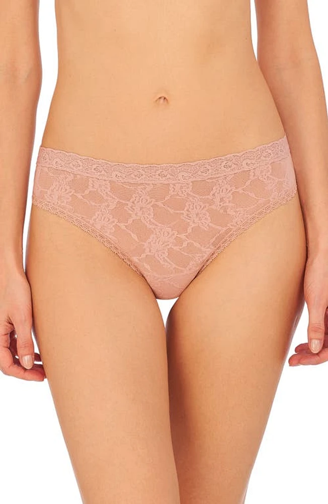 Natori Bliss Allure Lace Thong in Rose Beige at Nordstrom