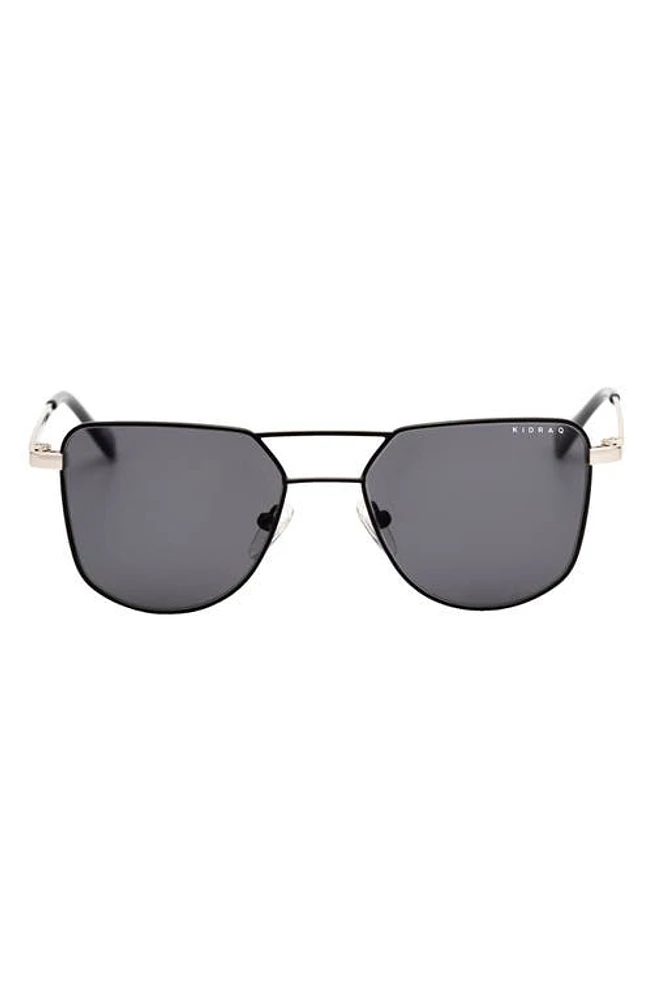 KidRaq Kids' Hipster 48mm Polarized Sunglasses in Terminator Black at Nordstrom