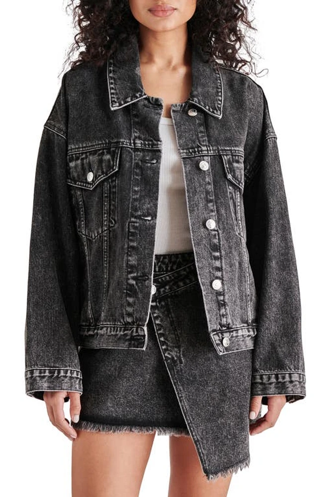 Steve Madden Sienna Denim Jacket in Black at Nordstrom, Size Small