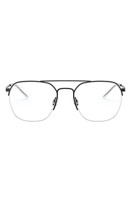 Ray-Ban Unisex 53mm Semi Rimless Optical Glasses in Black at Nordstrom