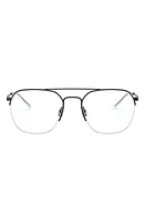 Ray-Ban Unisex 53mm Semi Rimless Optical Glasses in Black at Nordstrom