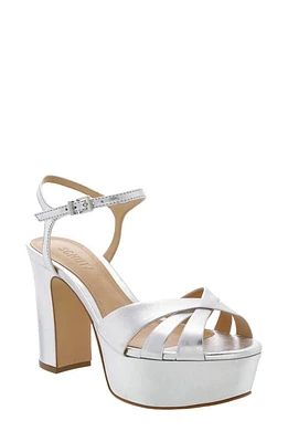 Schutz Keefa Platform Sandal Prata Nappa Leather at Nordstrom,