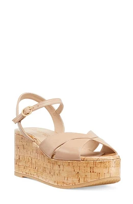 Stuart Weitzman Carmen Midi Wedge Sandal Adobe at Nordstrom,