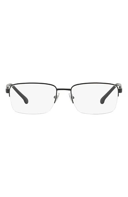 Brooks Brothers 56mm Rectangular Optical Glasses in Matte Black at Nordstrom