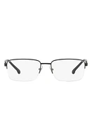 Brooks Brothers 56mm Rectangular Optical Glasses in Matte Black at Nordstrom