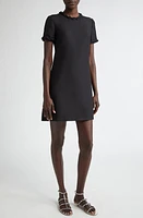 Valentino Garavani Twisted Trim Virgin Wool & Silk Dress Nero at Nordstrom, Us