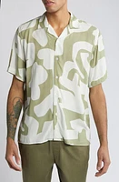 OAS Sage Puzzlotec Camp Shirt Green at Nordstrom,