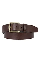 BOSS Ross Leather Belt Dark Brown at Nordstrom,