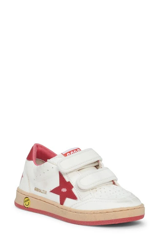 Golden Goose Kids' Ball Star Leather Sneaker White/Red at Nordstrom,