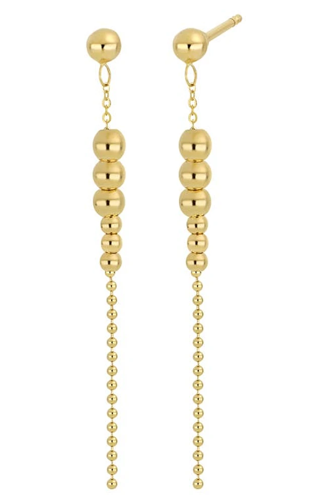 Bony Levy 14K Gold Graduated Bead Drop Earrings in 14K Yellow Gold at Nordstrom