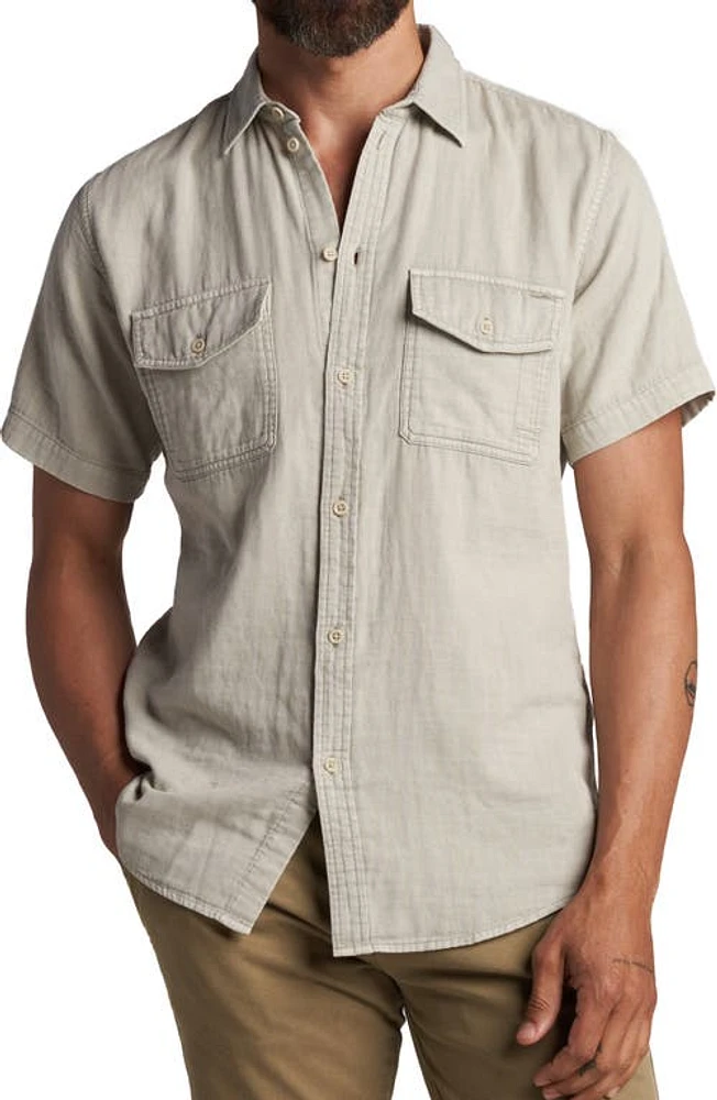 Rowan Leeds Cotton Gauze Short Sleeve Button-Up Shirt at Nordstrom,