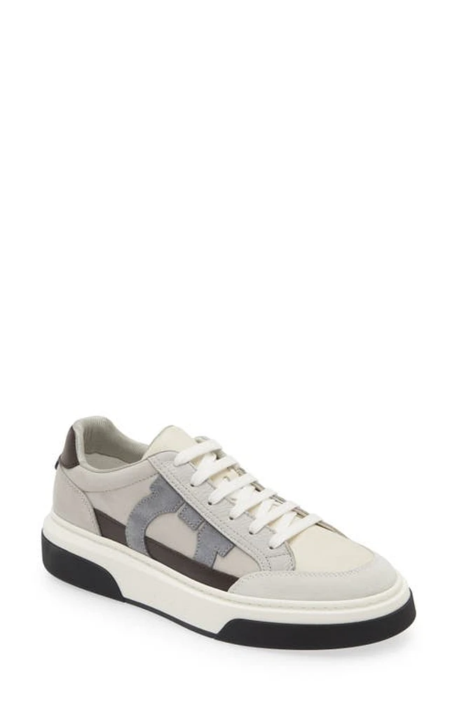 FERRAGAMO Cassina Gancio Low Top Sneaker Bianco 511 Mascarpone Cloud at Nordstrom,