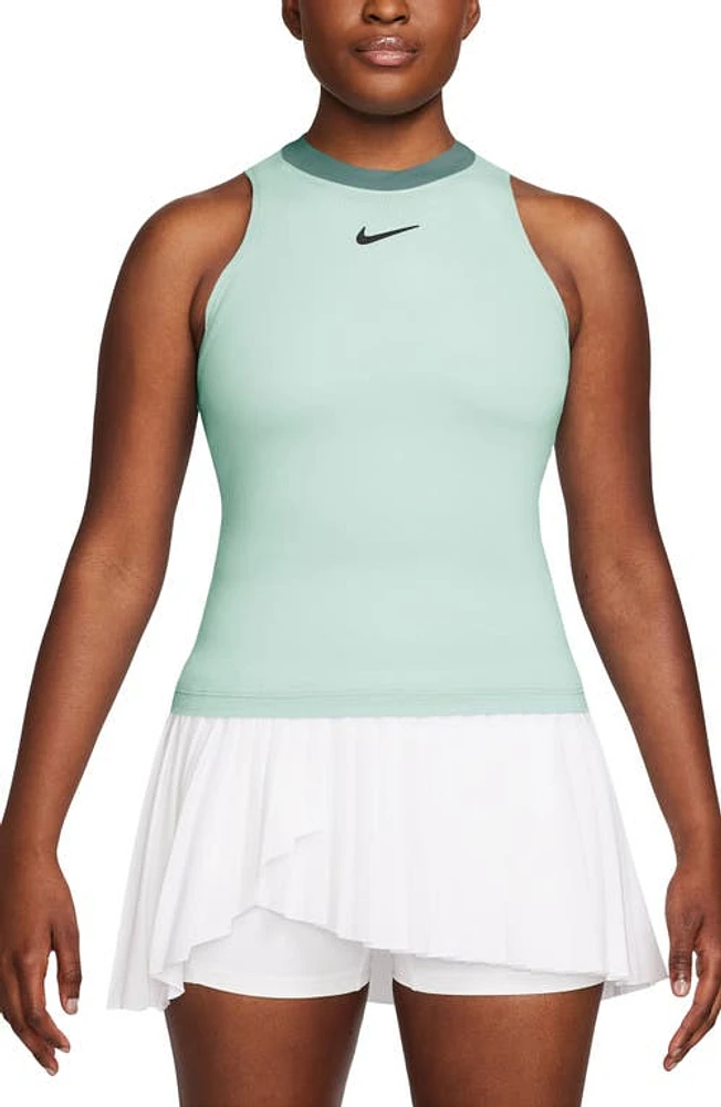 Nike Court Dri-FIT Advantage Racerback Tennis Tank Barely Green/Bicoastal/Black at Nordstrom,