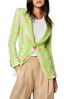 Smythe Birkin Check Blazer Lime at Nordstrom,