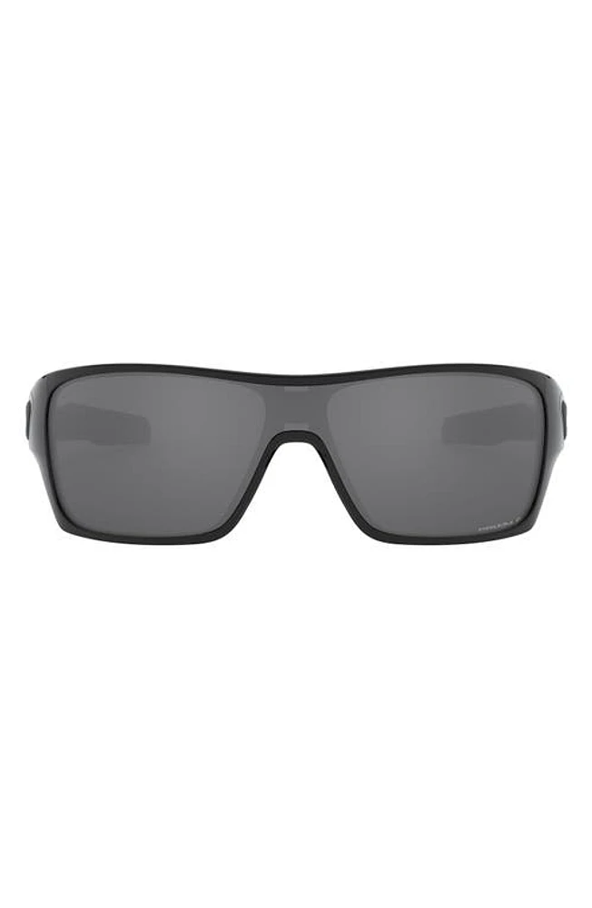 Oakley Turbine Rotor 132mm Polarized Shield Sunglasses in Shiny Black at Nordstrom