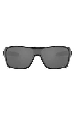 Oakley Turbine Rotor 132mm Polarized Shield Sunglasses in Shiny Black at Nordstrom