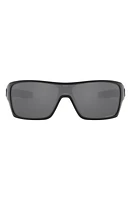 Oakley Turbine Rotor 132mm Polarized Shield Sunglasses in Shiny Black at Nordstrom