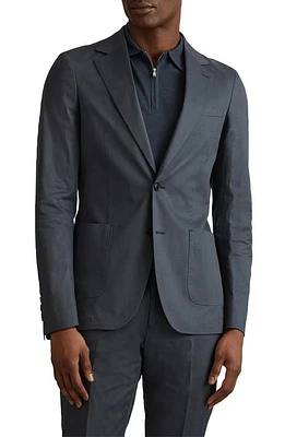 Reiss Crawford Slim Fit Cotton Blend Sport Coat Blue at Nordstrom,