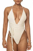 JLUXLABEL Kenna Knit Bodysuit Beige at Nordstrom,