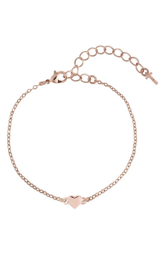 Ted Baker London Harsaa Tiny Heart Bracelet in Rose Gold Tone at Nordstrom