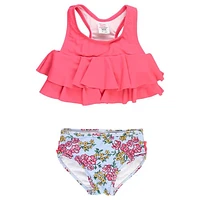 RuffleButts Baby Girls Flounce Bikini in Cheerful Blossoms at Nordstrom