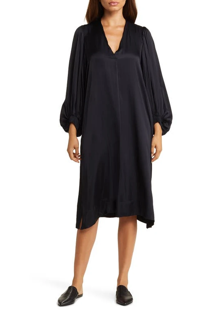 Masai Copenhagen Nalo Long Sleeve Satin Shift Dress at Nordstrom,