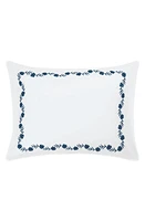 Matouk Daphne Floral Embroidered Sham in Sea at Nordstrom