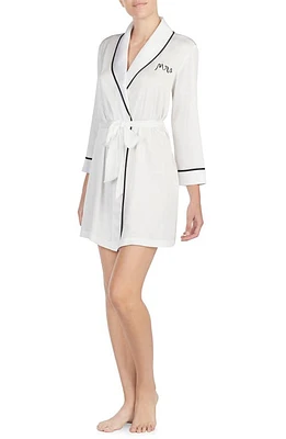 Kate Spade New York mrs charmeuse short robe Off White at Nordstrom,