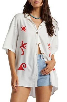 Billabong On Vacation Graphic Camp Shirt Salt Crystal at Nordstrom,