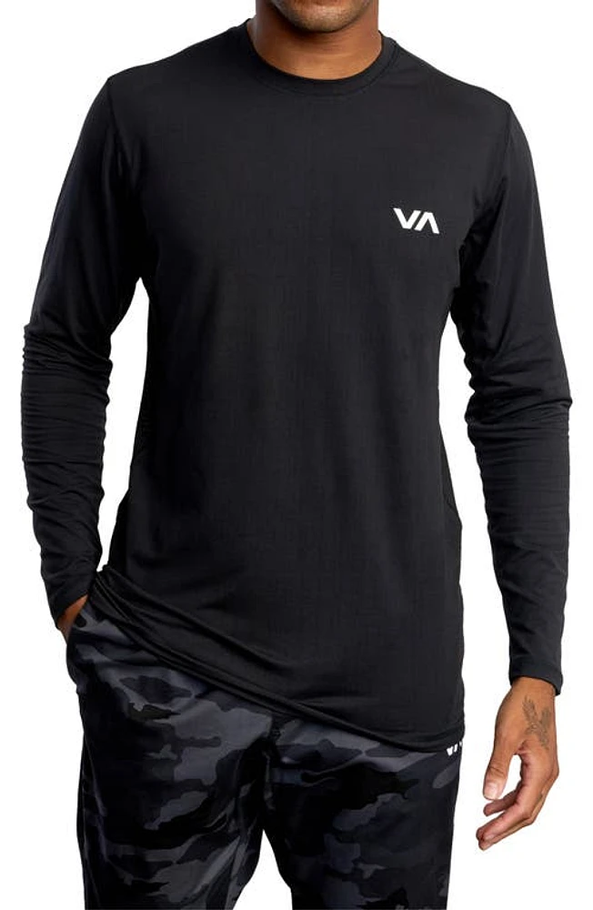 RVCA Men's Sport Vent Long Sleeve T-Shirt in Black at Nordstrom, Size Xx-Large